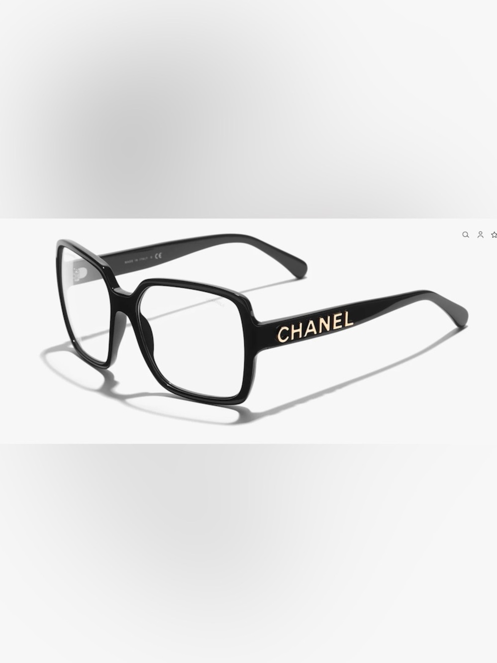 CHANEL 5408 Black Acetate Glasses with Gold Logo - Picture 4 of 11
